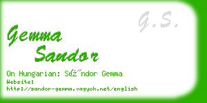 gemma sandor business card